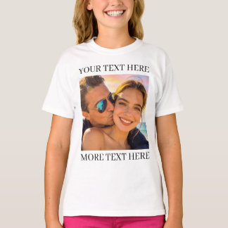 T-shirt Photo et texte personnalisés