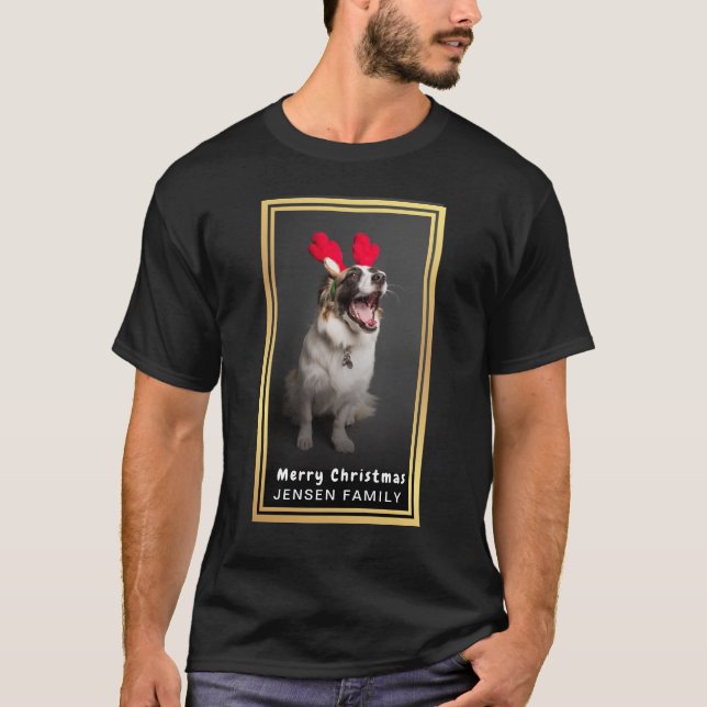 T-shirt Photo Et Texte Personnalisés Joyeux Noël (Devant)