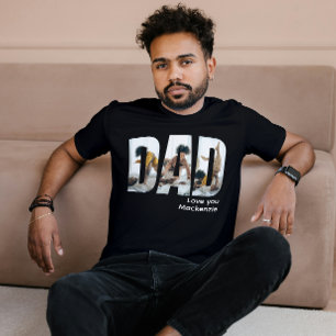 T-shirt Photo Et Texte Personnalisés Papa