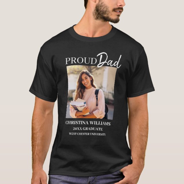 T-shirt Photo Fière Papa Graduation (Devant)