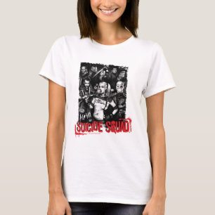 T-shirt Photo grunge de groupe du peloton   de suicide