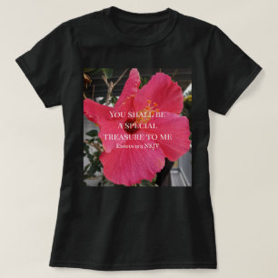 T-shirt Photo Hibiscus Trésor spécial Bible Verse