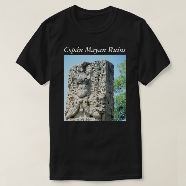 T-shirt Photo Imprimée Ruines anciennes Maya Honduras (Design devant)
