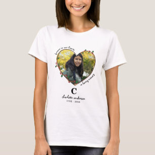 T-shirt Photo Mémorial Personnalisée Pour Toujours Dans No