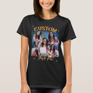 T-shirt Photo Multiphoto Personnalisée, Bootleg Vintage Ré