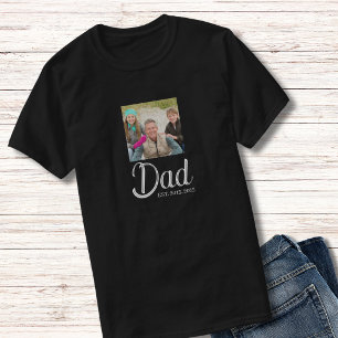 T-shirt Photo Papa Établit Script