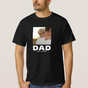T-shirt photo Papa Moderne Gras Établie