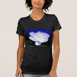T-shirt Photo Peony blanc et violet