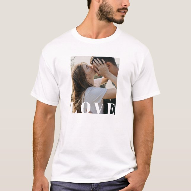 T-shirt photo personnalisable de la Saint-Valentin (Devant)