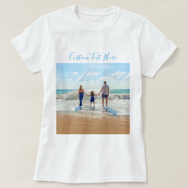 T-shirt photo personnalisé avec vos photos et votr (Design devant)