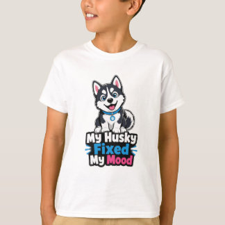 T-Shirt Photo Personnalisé Chien Husky Husky a Amé