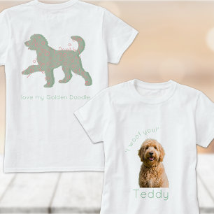T-shirt Photo personnalisé de Goldendoodle - Je te wouf to