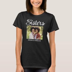 T-shirt Photo personnalisé de SŒURS avec écriture cœur