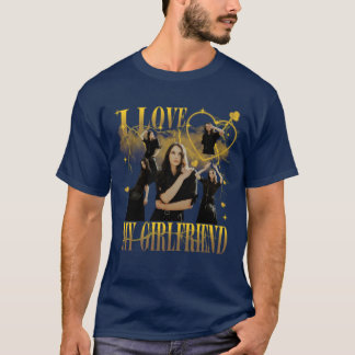 T-shirt Photo personnalisé J'aime ma copine Bootleg vintag