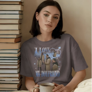 T-shirt Photo personnalisé J'aime mon petit ami Bootleg vi