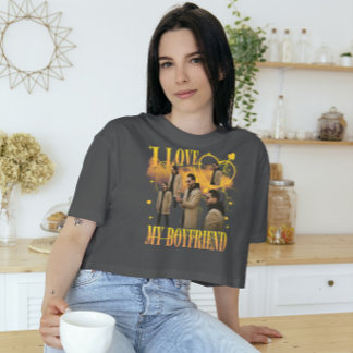 T-shirt Photo personnalisé J'aime mon petit ami Bootleg vi