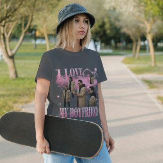 T-shirt Photo personnalisé J'aime mon petit ami Bootleg vi
