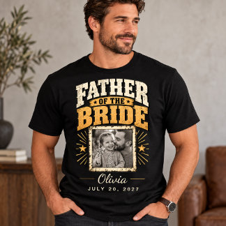 T-Shirt Photo Personnalisé Père de la Mariée
