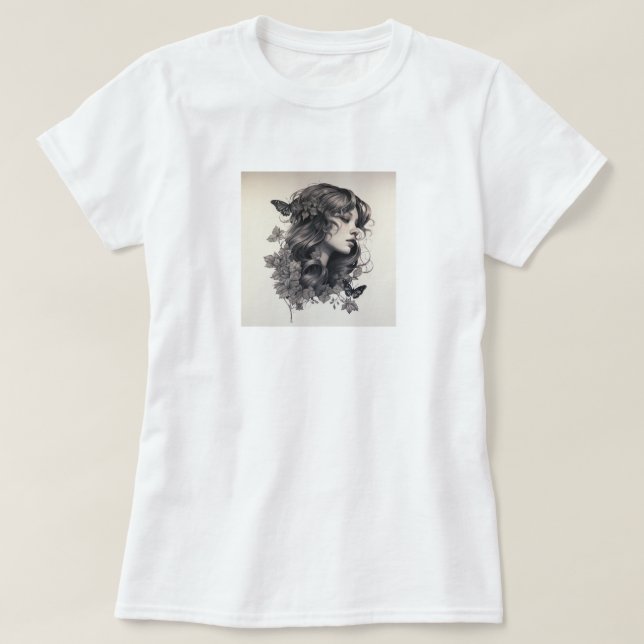 T-shirt Photo personnalisée Ajouter votre propre pour elle (Design devant)