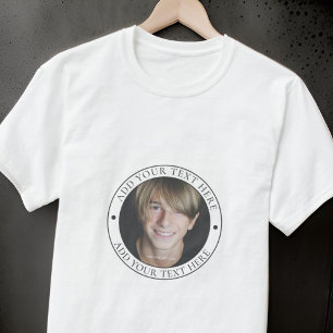 T-shirt Photo personnalisée Ajoutez votre propre badge de