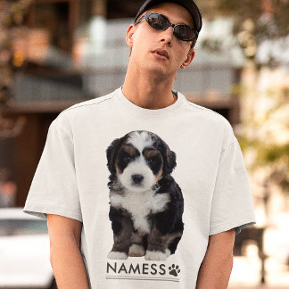 T-shirt Photo personnalisée avec le nom de votre chien