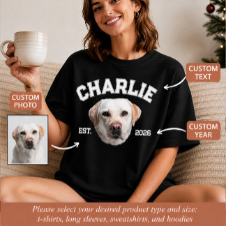 T-shirt Photo personnalisée avec visage pour maman de chie
