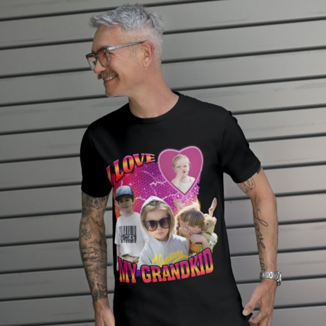 T-shirt Photo personnalisée Bootleg I love Grandkid (Créateur téléchargé)