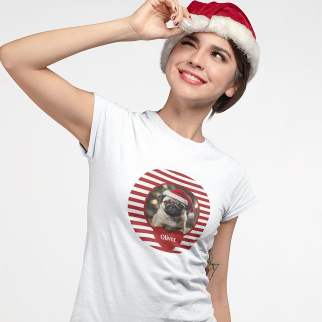 T-shirt Photo personnalisée de animal de compagnie sur Red (Créateur téléchargé)