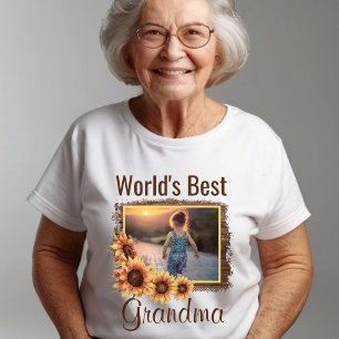 T-shirt photo personnalisée de la meilleure grand-