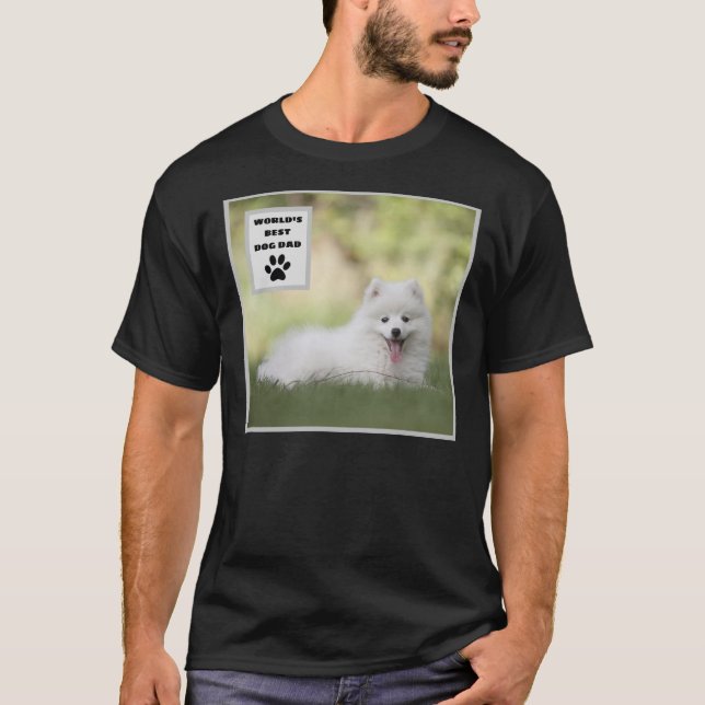 T-shirt Photo personnalisée du meilleur papa de chien du m (Devant)