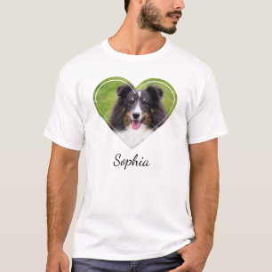 T-shirt Photo Personnalisée En Forme De Coeur Avec Un Nom