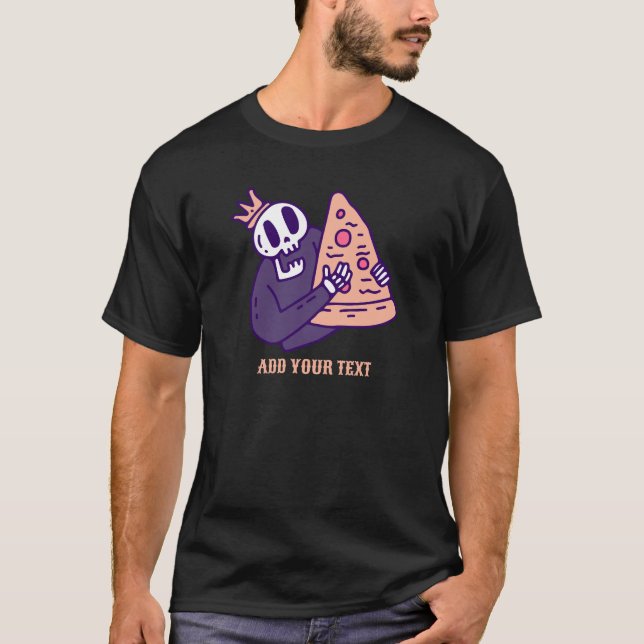T-shirt Photo personnalisée et texte noir (Devant)