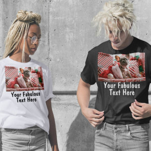 T-shirt Photo personnalisée et texte pour lui et sa valeur