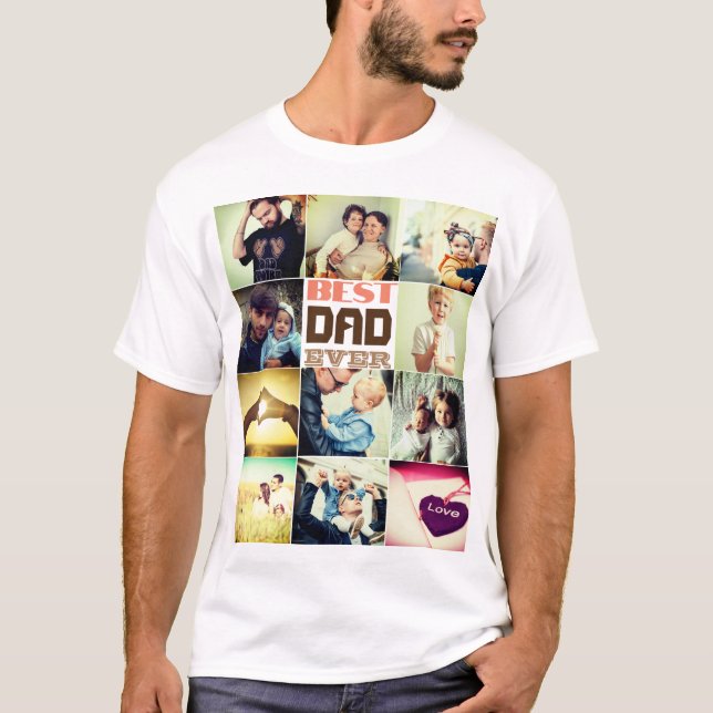 T-shirt Photo personnalisée filtrée texte personnalisé (Devant)