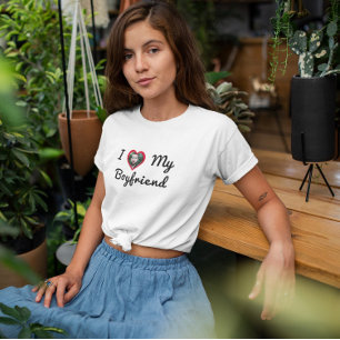 T-shirt Photo personnalisée J'aime mon copain