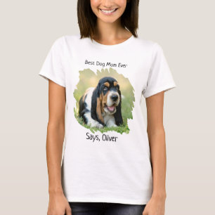 T-shirt Photo personnalisée Meilleure maman chien
