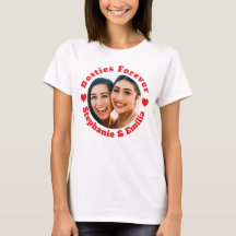 T-shirt photo personnalisée meilleurs amis