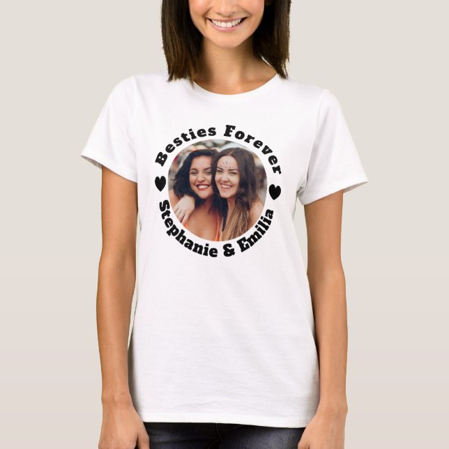 T-shirt Photo personnalisée meilleurs amis BFF (Devant)