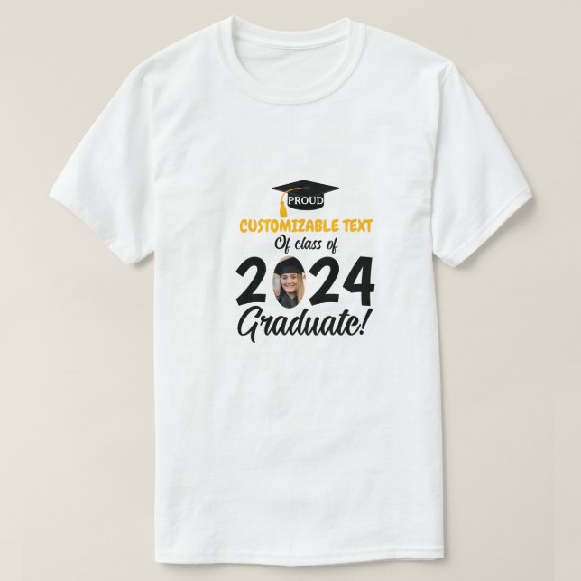 T-shirt Photo personnalisée moderne Famille de diplômés (Design devant)