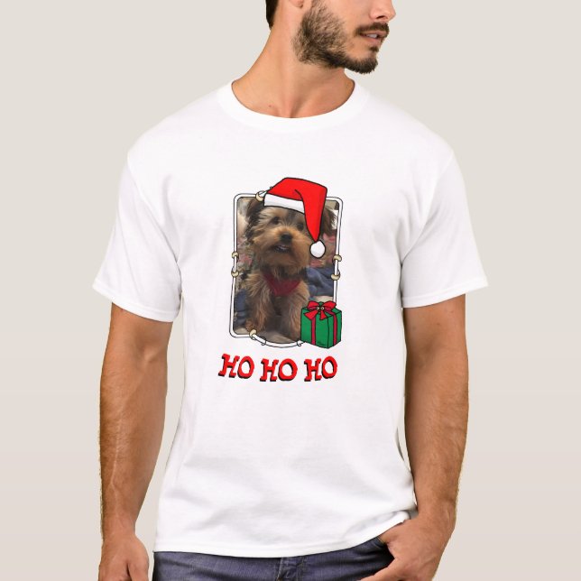 T-shirt Photo personnalisée Noël Père Noël Pet HO HO HO HO (Devant)