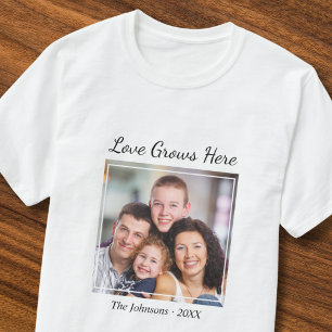 T-shirt Photo personnalisée Nom de famille Love Groves Cit