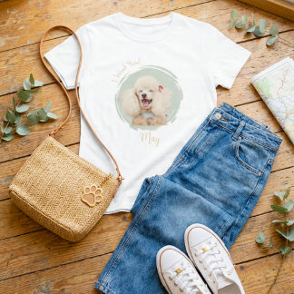 T-shirt Photo personnalisée Nom de l'animal Maman chien Je