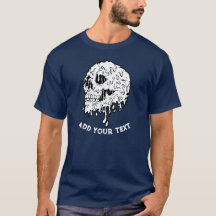 Photo personnalisée Skeleton Head Navy Blue