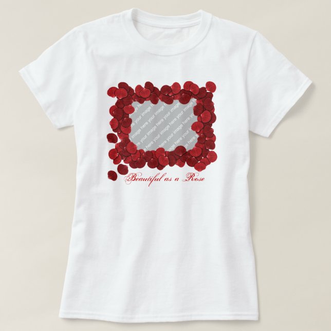 T-shirt photo pétale Rose personnalisable (Design devant)