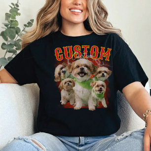 T-shirt Photo pour animaux de compagnie personnalisée 90s 