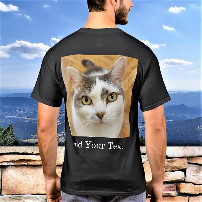 T-shirt Photo Précédente Personnalisée Et Texte Facultatif (Créateur téléchargé)