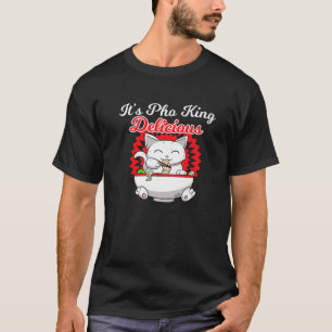 T-shirt Photo Soupe asiatique Viêt-Nam nouilles Ramen Chat