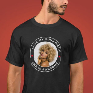 T-shirt Photo Texte Cœur J'aime ma super petite amie