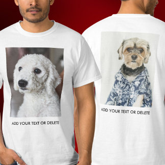 T-shirt Photo Texte Recto-Verso Personnalisé Blanc