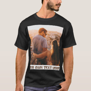T-shirt Photo verticale et texte personnalisé